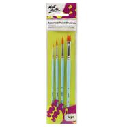 Assorted Paint Brushes- 4pc 