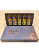 Attar Combo Package - 01 Trust Sign - 05 Pcs - Choco Musk, White Oud/Royal Oud, Cool Water, Sultan, Golden Sand