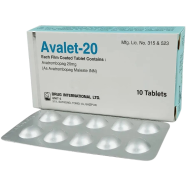 Avalet 20 mg Tablet–10's Strip
