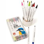 BAOKE Colored Calligraphy Pen-Drawing Pen- Art Dual Tip Brush Fine Tip Paint Marker Set