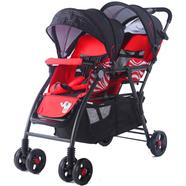 BBH Twin Baby Stroller Premium Prams - Red (705) image
