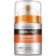 BIOAQUA Men Сlean Pores Skin Face Cream Controls Sebum Hydro-lipid Skin Oil Balance Nourishes Feeling of Freshness- 50gm