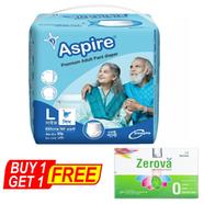 BUY 1 Aspire Premium Unisex Adult Diaper (L Size) (90-125 cm) (8pcs) GET 1 Zerova Powder for Suspension (30 Sachets) FREE