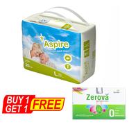 BUY 1 Aspire Premium Unisex Adult Diaper (L Size) (91-132 cm) (20pcs) GET 1 Zerova Powder for Suspension (30 Sachets) FREE