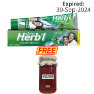 BUY 1 Dabur Herbal Gel Toothpaste Intense Fresh- 80g GET 1 Mustard Honey 250gm FREE!! - FC227080B