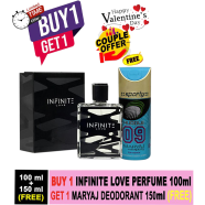 BUY 1 Infinite Love Perfume 100ml GET 1 Maryaj Deodorant 150ml FREE