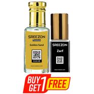 BUY 1 SREEZON Premium Golden Sand Attar-3 ml GET 1 SREEZON Zarf For Men Attar-3.5 ml FREE