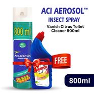 BUY ACI Aerosol Insect Spray 800ml, GET Vanish Citrus Toilet Cleaner 500ml FREE - AE47
