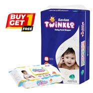 BUY 1 Savlon Twinkle Baby Pant System Baby Diaper (L Size) (8-12 kg) (48pcs) GET 1 Savlon Twinkle Baby Wipes Pouch 120pcs FREE