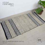 Baah 06 Handmade Natural Jute Rug 4x2 Inch