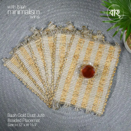 Baah Gold Dust Jute Braided Placemat-set of 6 icon