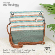 Baah’s Green Mint Jute Cross Body Bag icon