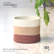 Baah’s Latte Mid-size Jute Basket