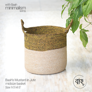 Baah’s Mustard in Jute midsize basket