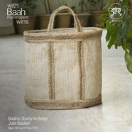 Baah’s Sturdy in Beige Jute Basket