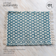 Baah’s Turquoise Handcrafted Jute Placemats (set of six)