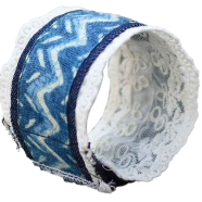 Baah's Upcycled Denim Lace Wristlet icon