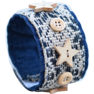 Baah's Upcycled Denim and Jute Bracelet 01 icon