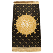 Babe Nawabi Jaynamaz Gold and Black 8mm - Prayer Mat