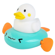 Baby Bath Toy Cute Paddling White Duck Toy Clockwork Cartoon Kids Baby Turtle Water Chain Play for Girls Boys Water Play -1 Piece icon