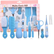 Baby Care Products Newborn Nail Set Nail Clipper Scissors Comb Hair Brushes Kit Kids Nail Clippers Kit 10 Pcs Set 