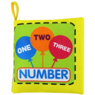 Baby Cloth Book[Digit 1356] Early Education Enlightenment Sound Paper BB Whistle Tear-Resistant Three-Dimensional Cloth Book -1pcs icon