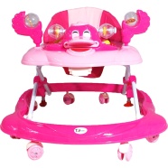 Baby Duck Model Light and Music Walker, Toddler New Born Baby Walking Assistant With Push Handle Bar - Pink
