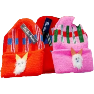 Baby Kan Tupi Toddler Baby Knit Hat Cap Set Lightweight Winter Warm Beanie Cap renfom for 0-2 Years