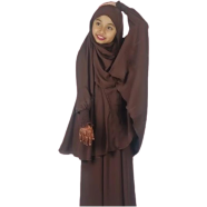 Baby Khimar/Kheemar Borka Full Set (khimar_6-10_purple) image