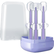Baby Toothbrush Baby Tongue Cleaner for 0-18 Months 3 Pcs Set Purple icon