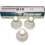 Badminton Shuttle Cock Nylon Superior Grade G10 6pcs White