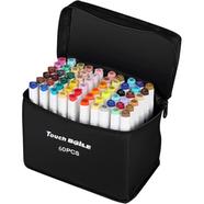 Baile Art Marker Pen Flat/Thick Tip 60 Colours Box for Artists