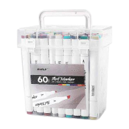 Baile Dual Tips Permanent Artist Coloring Drawing Art Markers Set 60 Colors