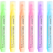 Baile Text Highlighter Assorted Pastel Colors 6 Pcs