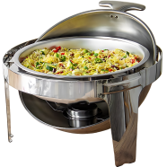 Banquet Chafing Dish Round Rolling-Top Chafing Dish with Glass Window EB7753