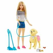 Barbie DWJ68 Walk and Potty Pup with Blonde Doll