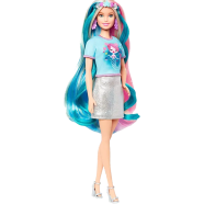 Barbie Fantasy Hair Doll, Blonde, With 2 Decorated Crowns, 2 Tops and Accessories for Mermaid and Unicorn Looks, Plus Styling Pcs , 