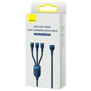 Baseus Cable Flash Series Ⅱ One-for-three Fast Charging Data Three in One Cable USB to M L C 100W 1.2m Blue CASS030003