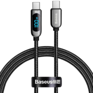 Baseus Display Fast Charging Data Cable Type-C to Type-C 100W 1m (CATSK-B01)-Black