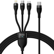 Baseus Flash 3 In 1 Cable 100W 1.5m Black