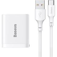 Baseus Super Fast Charger (Huawei Module) 1U 40W CN With Baseus Simple Wisdom 5A Data Cable USB to Type-C 1.0m - CCHW000002