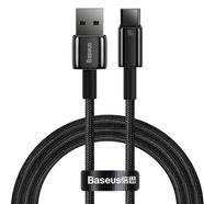 Baseus Tungsten Gold Fast Charging Data Cable USB to Type-C 100W 1m (CAWJ000001)-Black