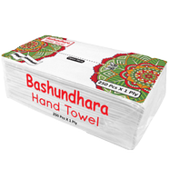 Bashundhara Hand Towel - 250 Pcs x 1 Ply Premium (White)