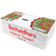 Bashundhara Hand Towel - 200 Pcs x 2 Ply (White) icon