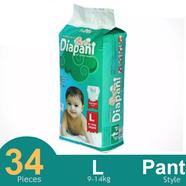 Bashundhara Pant System Baby Diaper (L Size) (9-14 kg) (34 pcs)