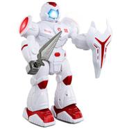 Battery Operated Electric Light Sword Shield Walking Sounding Robot Toy for Children - 27166