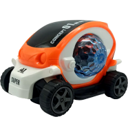 Battery Operated Futuristic Car With Great Light And Music Mini Car For Kids (policecar_3d_bo_129_o) Orange - 261221742