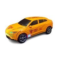 Battery Operated Transformer Robot Car Toy (battery_robot_car_diamond_yellow) - Yellow 
