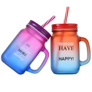 Beautiful Multi Color Mason Drinking Jar for Daily use With Portable Straw