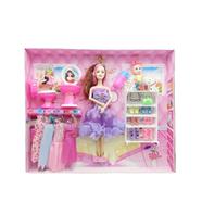 Beauty Fashion And Stylish Barbie Doll Toy With Dress And Accessories (barbie_dressandshoe_b) - Multicolor 
